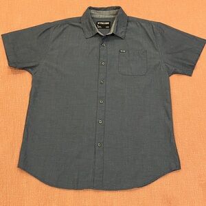 Zoo York denim blue Button Down short sleeve Shirt